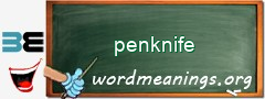 WordMeaning blackboard for penknife